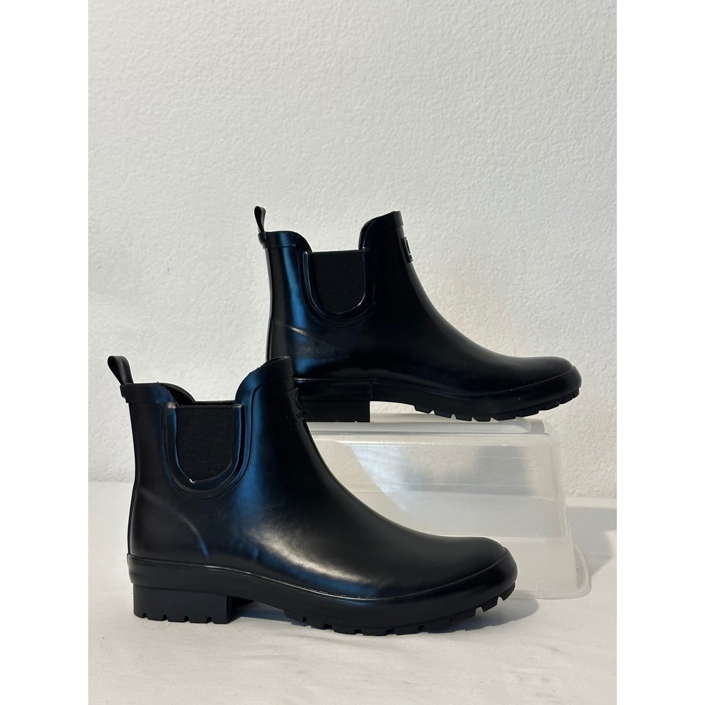 Sperry Mist Chelsea WM Black Waterproof Rain Ankle Boots 109153 Womens 6.5 EUC